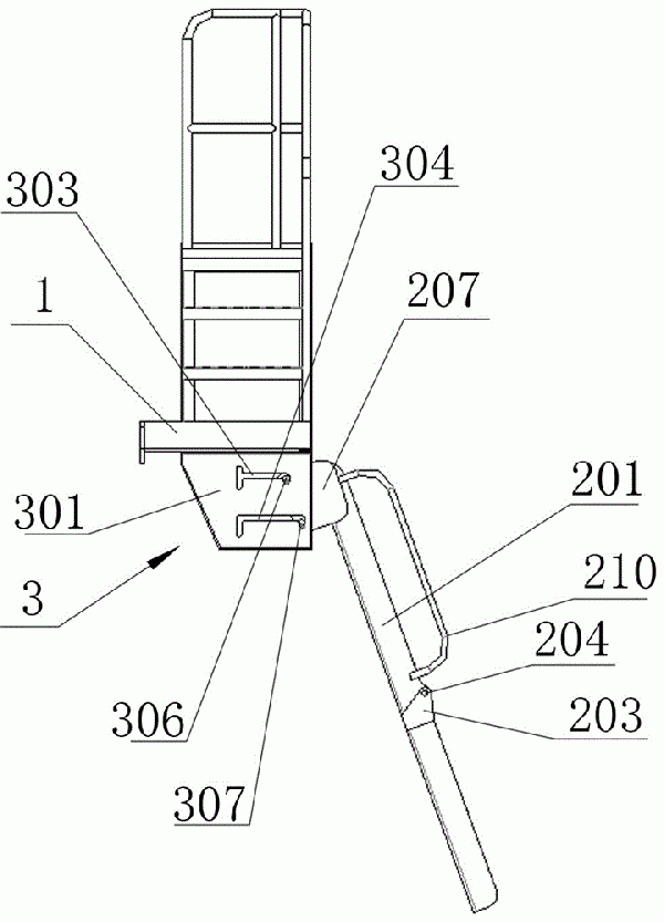 移動破碎站折疊樓梯結構