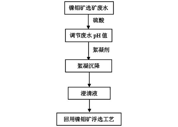 鎳鉬礦選礦廢水的處理回用方法