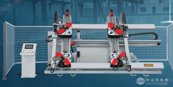 鋁門窗全自動數控四頭組角機