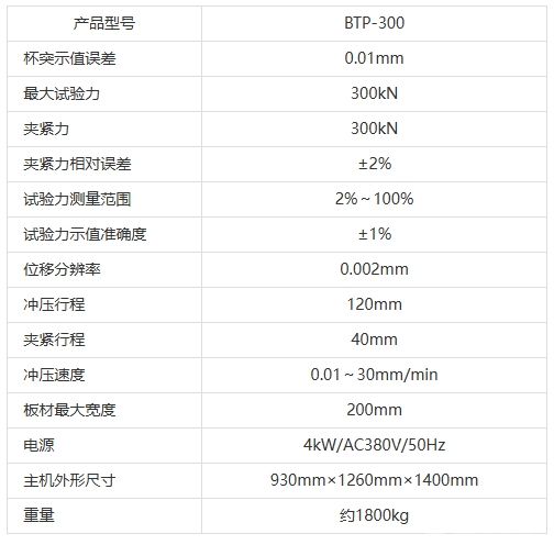 BTP-300 金屬板材成形試驗機