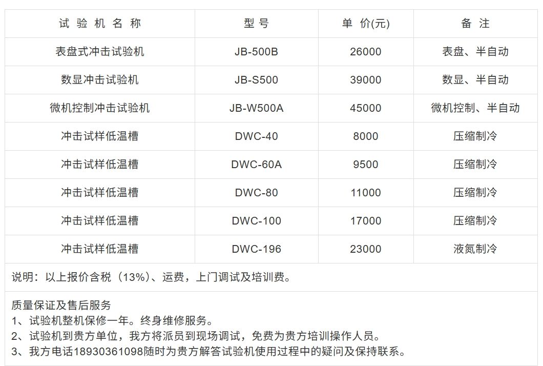 500J擺錘沖擊沖擊試驗機