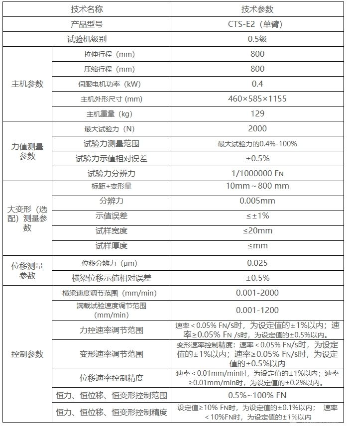 CTS-E2(單臂)微機控制電子式萬能試驗機