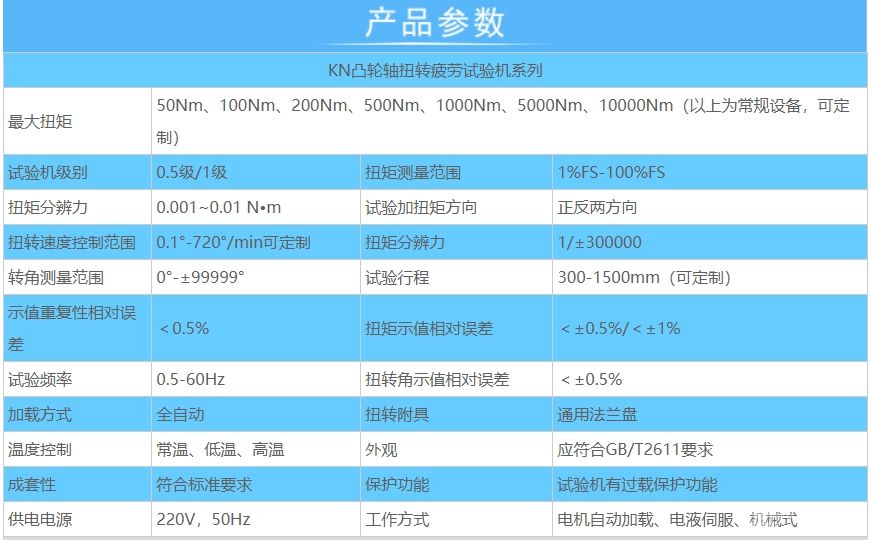 凸輪軸扭轉疲勞試驗機
